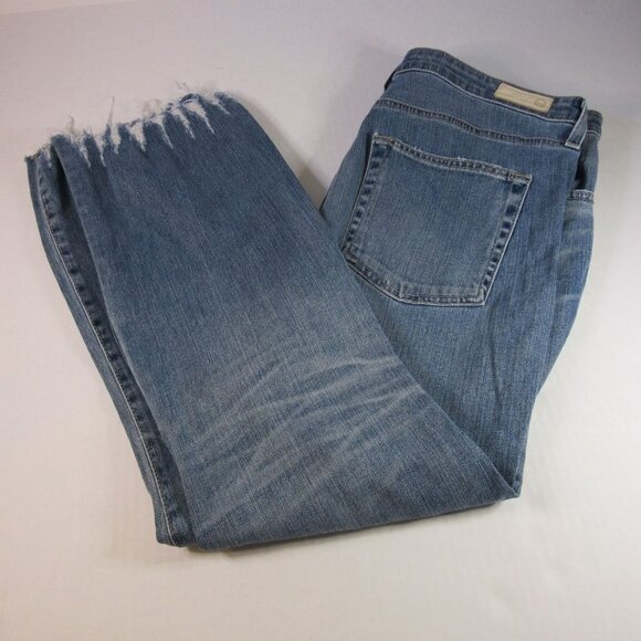 AG Adriano Goldschmied The Jodi Crop Jeans Raw Hem High Rise Size 31 - Picture 2 of 6